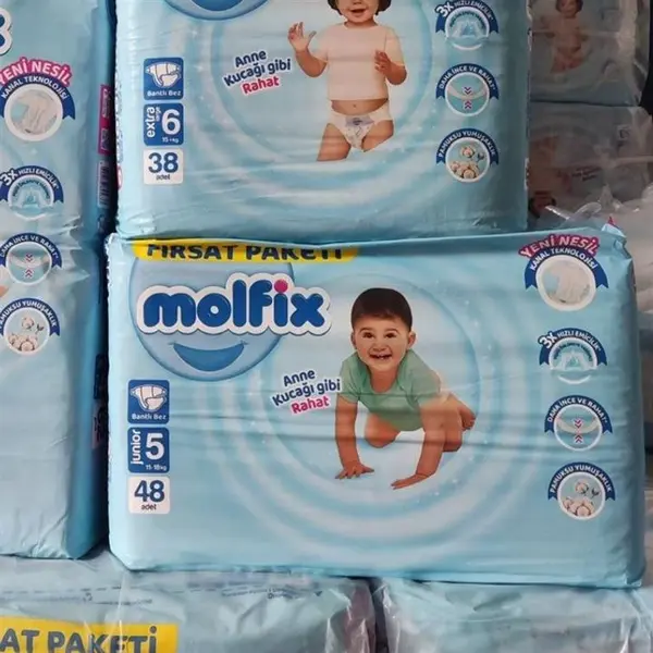 پوشک بچه مولفیکس مدل چسبی سایز 5 بسته 48 عددی - 3