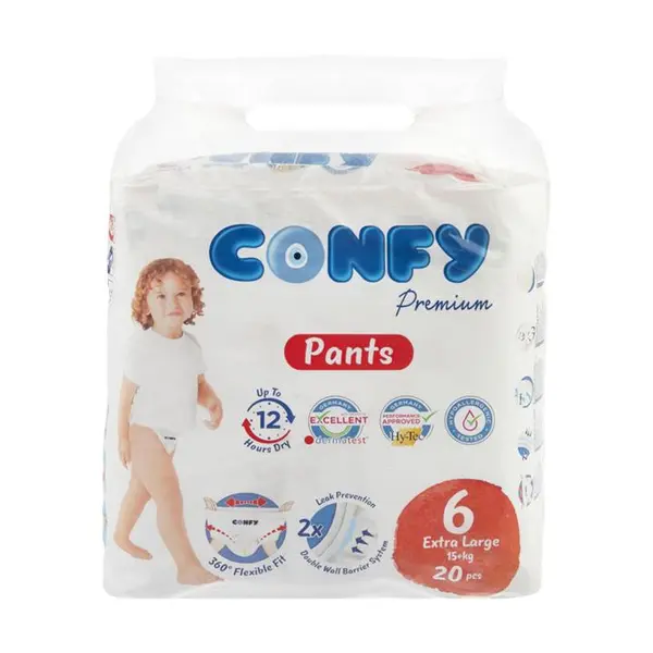 پوشک بچه کانفی سایز 6 بسته 20 عددی مدل pants - 2