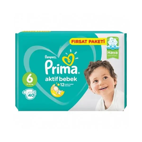 پوشک پریما ترک سایز 6 بسته 40 تایی - 6