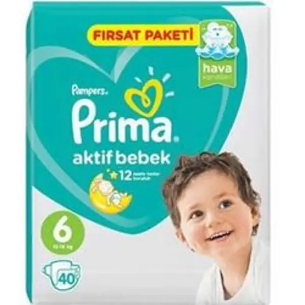 پوشک پریما ترک سایز 6 بسته 40 تایی - 5