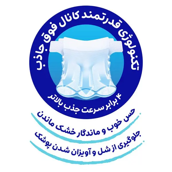 پوشک شورتی مای بیبی مدل کانال دار سایز 7 دو بسته 20 عددی - 3