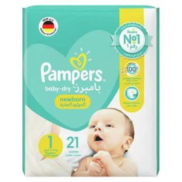 پوشک بچه پمپرز مدل baby dry سایز 1 بسته 21 عددی - 3