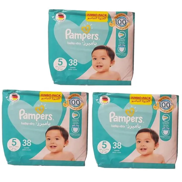 پوشک پمپرز مدل baby dry سایز 5 مجموعه 3 عددی - 3