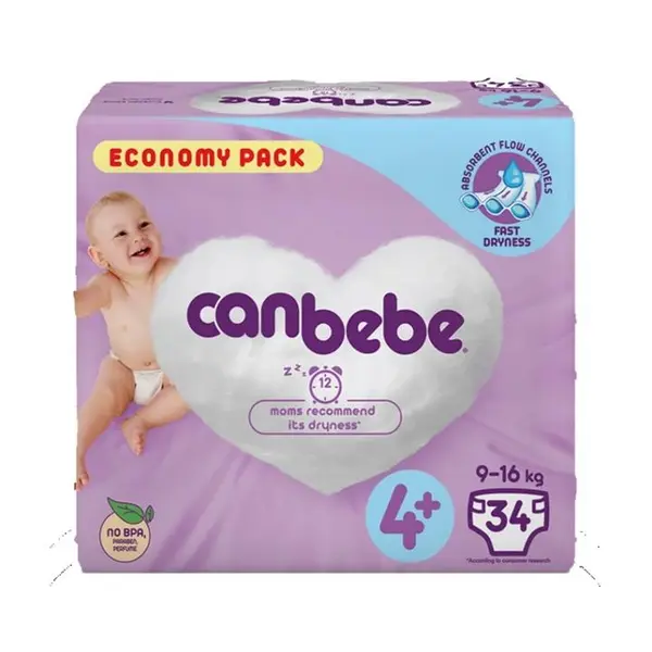 پوشک بچه جان ببه canbebe سایز +4 (34 عددی) - 3