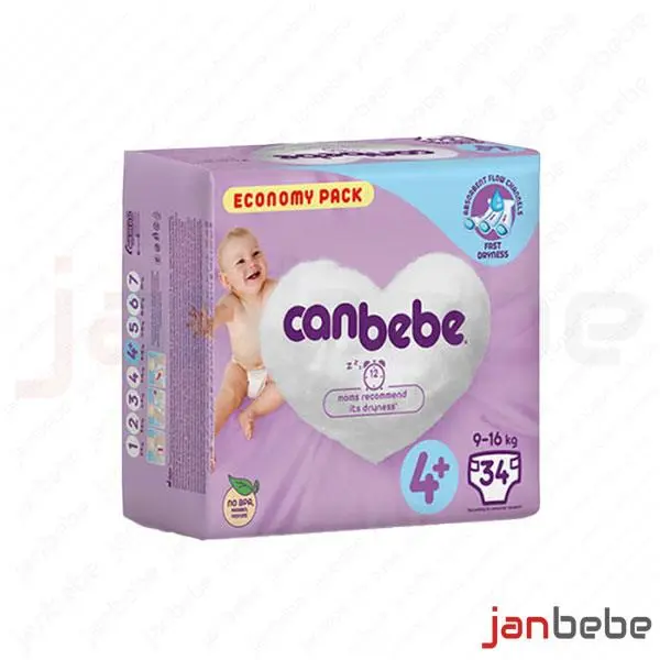 پوشک بچه جان ببه canbebe سایز +4 (34 عددی) - 6