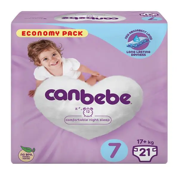 پوشک جان به به (Canbebe) سایز 7 بسته 21 عددی یاسی - 2