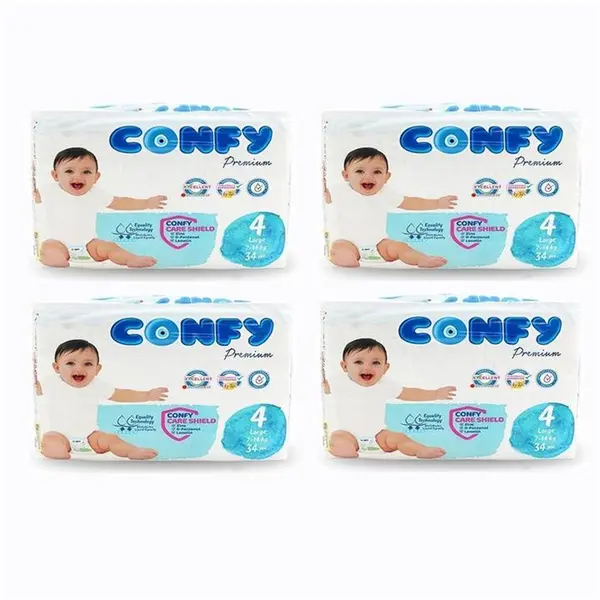 پوشک کانفی CONFY سایز 4 بسته 34 عددی - 3