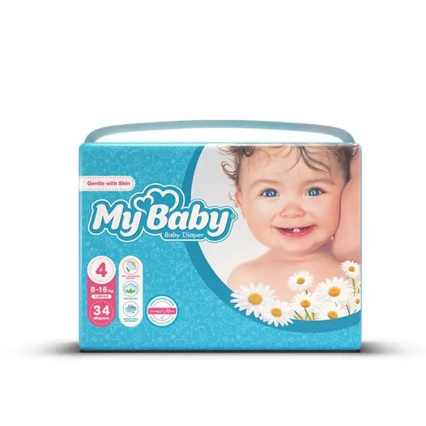 پوشک کودک مای بیبی مدل Max Care سایز 4 چهار بسته 34 عددی - 3