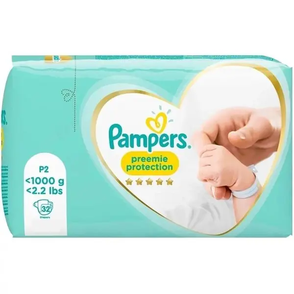 پوشک بچه پمپرز مدل Preemie protection سایز 0 بسته 32 عددی - 3