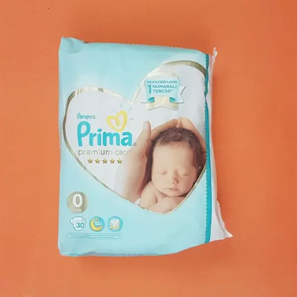 پوشک بچه پریما مدل premium care سایز 0 بسته 30 عددی - 2