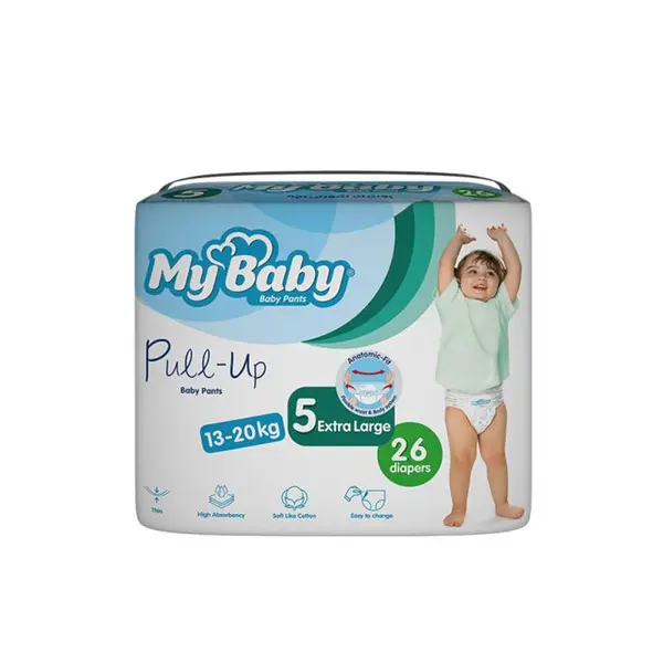 پوشک شورتی اقتصادی سری Pull Up سایز 5 مای بیبی - 26 عددی - 3