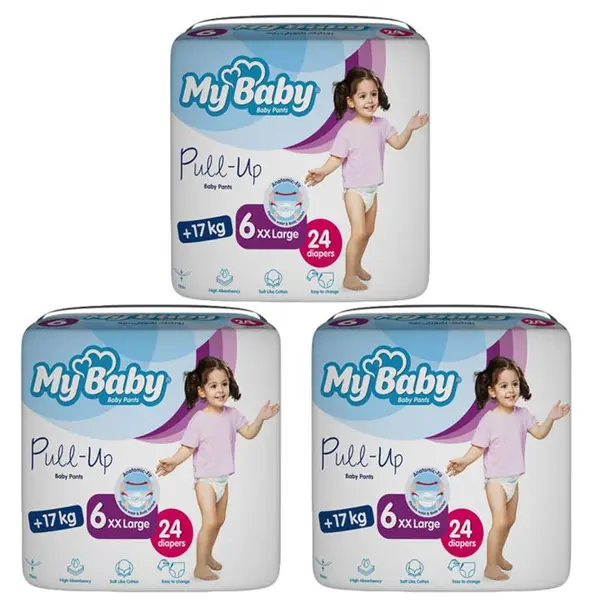 پوشک شورتی اقتصادی سری Pull Up سایز 6 مای بیبی - 24 عددی - 4