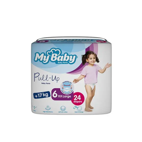 پوشک شورتی اقتصادی سری Pull Up سایز 6 مای بیبی - 24 عددی - 3