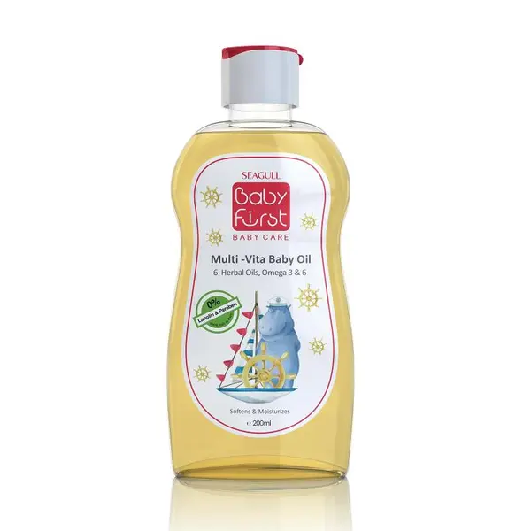 روغن بچه ویتامینه بیبی فرست سی گل حجم 200 میلی لیتر - 6