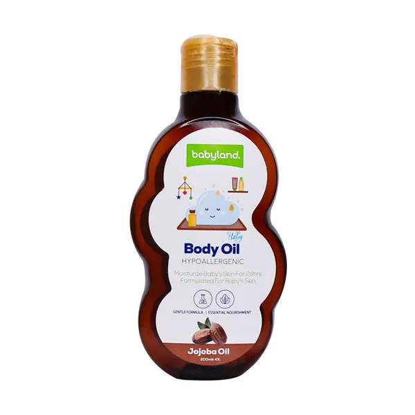 روغن ماساژ بدن بچه حاوی روغن جوجوبا بی بی لند 200 میلی لیتر - 5