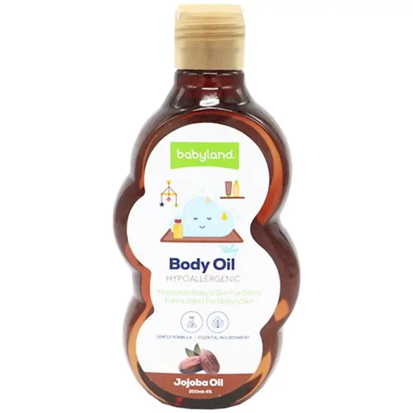 روغن ماساژ بدن بچه حاوی روغن جوجوبا بی بی لند 200 میلی لیتر - 6