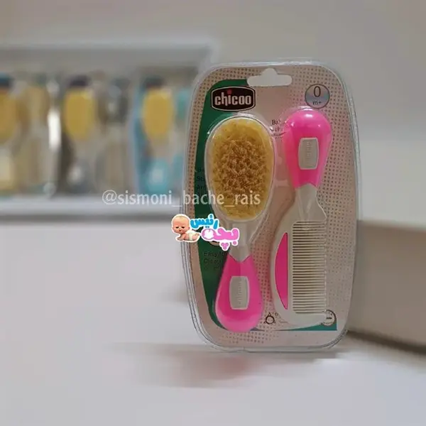 ست شانه و برس کودک چیکو مدل جغجغه دار کد 55 - 4