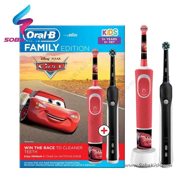 مسواک برقی اورال بی دوقلو Cars مدل FAMILY EDITION - 5