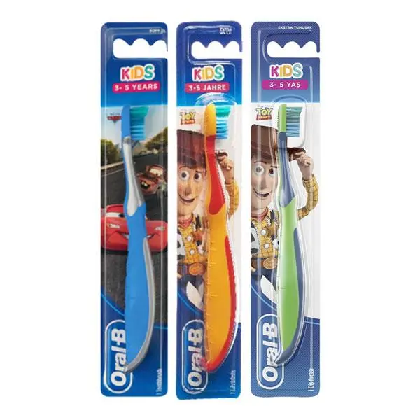 مسواک بچگانه اورال بی Oral-B مناسب 5-3 سال (مسواک کودک پسرانه)