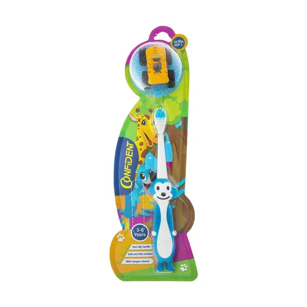 مسواک کودک کانفیدنت مدل Tiny Monkey با برس نرم - 4
