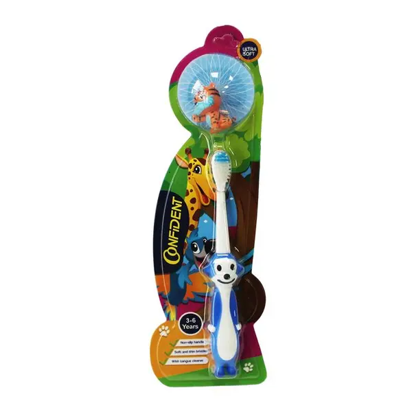 مسواک کودک کانفیدنت مدل Tiny Monkey با برس نرم - 3