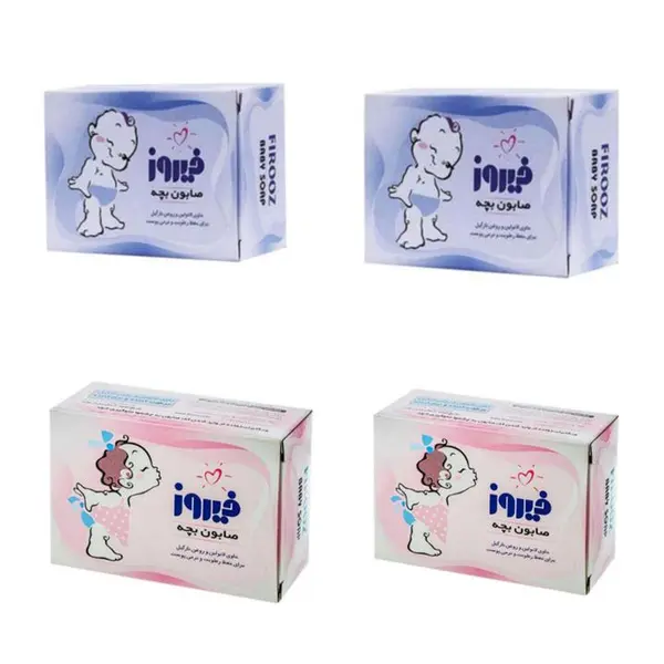 صابون بچه حاوی روغن نارگیل فیروز 100 گرم - 3