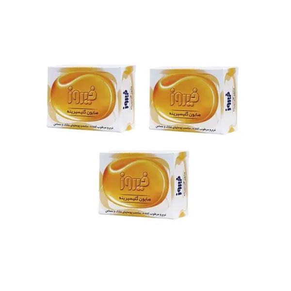 صابون بچه فیروز مدل گلیسیرینه وزن 75 گرم بسته 3 عددی - 2