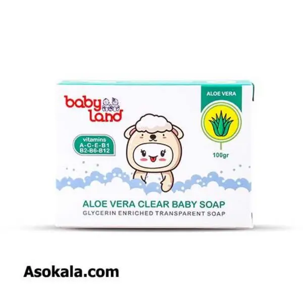 صابون بچه بی بی لند Baby Land حاوی عصاره آلوئه‌ورا وزن 100 گرم - 3