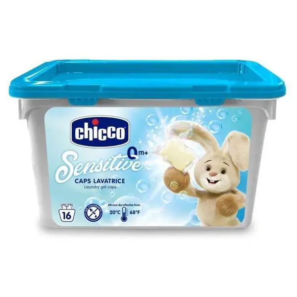 قرص ماشین لباسشویی چیکو chicco  مخصوص لباس کودک بسته ی 16 عدد - 3
