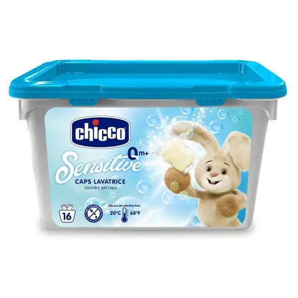 قرص ماشین لباسشویی چیکو chicco  مخصوص لباس کودک بسته ی 16 عدد - 2