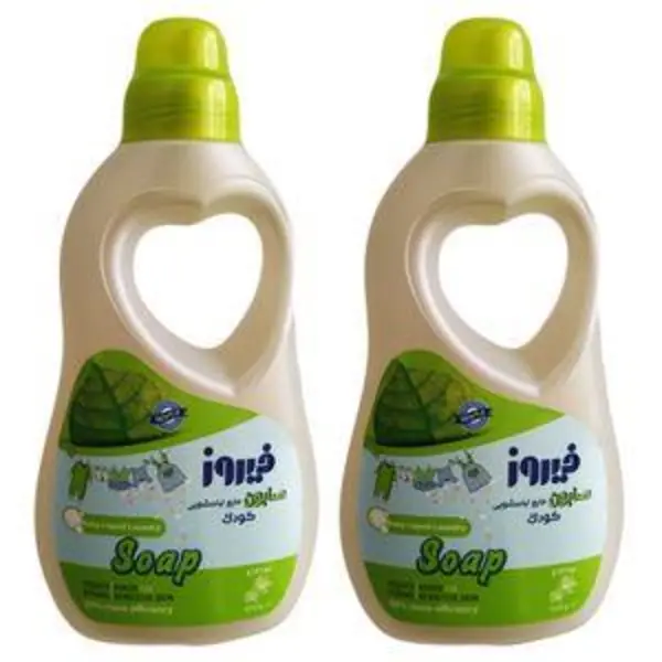 صابون مایع لباسشویی کودک فیروز مدل Floral وزن 1000 گرم مجموعه 2 عددی