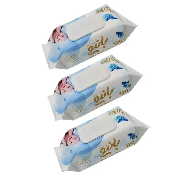 دستمال مرطوب کودک بانیو مدل 120 مجموعه 3 عددی - 2