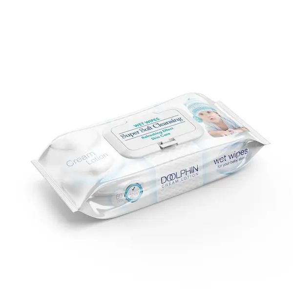 دستمال مرطوب کودک 60 عددی دلفین  Dolfin - 2