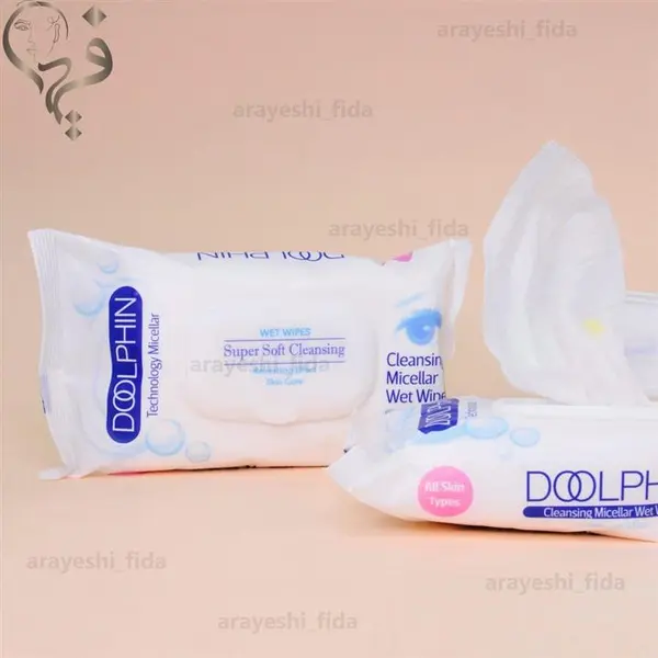 دستمال مرطوب کودک 60 عددی دلفین  Dolfin - 5
