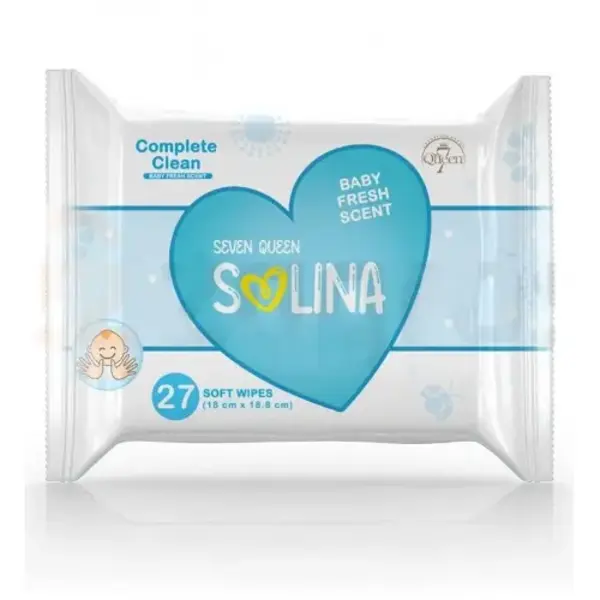 دستمال مرطوب کودک Baby Fresh Scent سری Solina سون کویین 27 عددی - 3