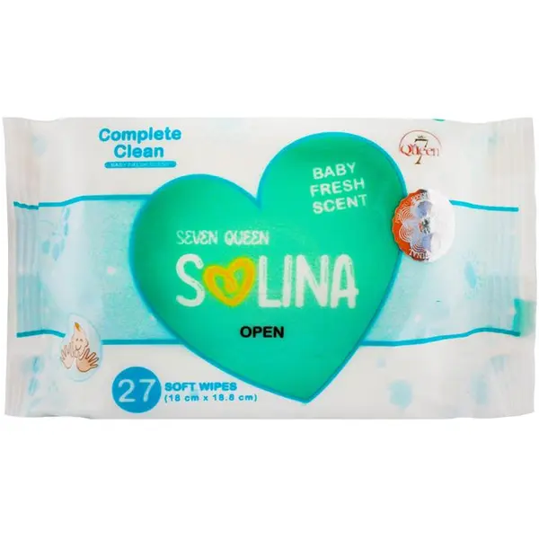 دستمال مرطوب کودک Baby Fresh Scent سری Solina سون کویین 27 عددی - 4