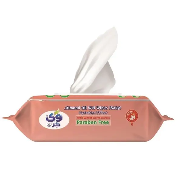 دستمال مرطوب کودک وی کر مدل Cotton  Almond Oil بسته 72 عددی مجموعه 2 عددی - 5