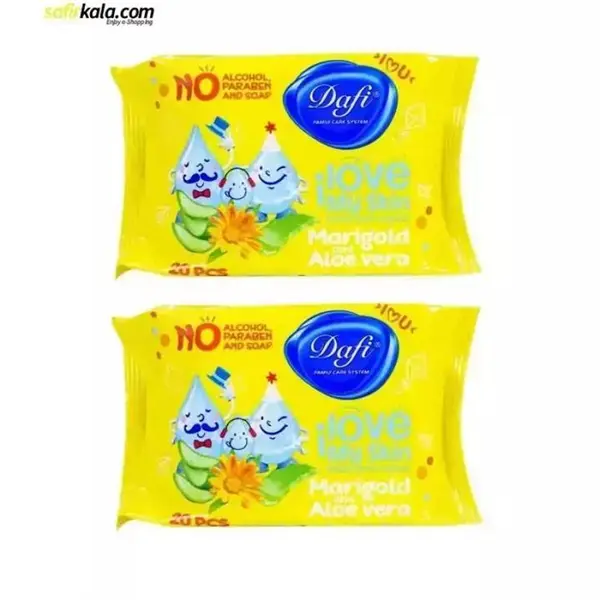 دستمال مرطوب کودک دافی مدل I Love My Skin مجموعه 2 عددی - 4