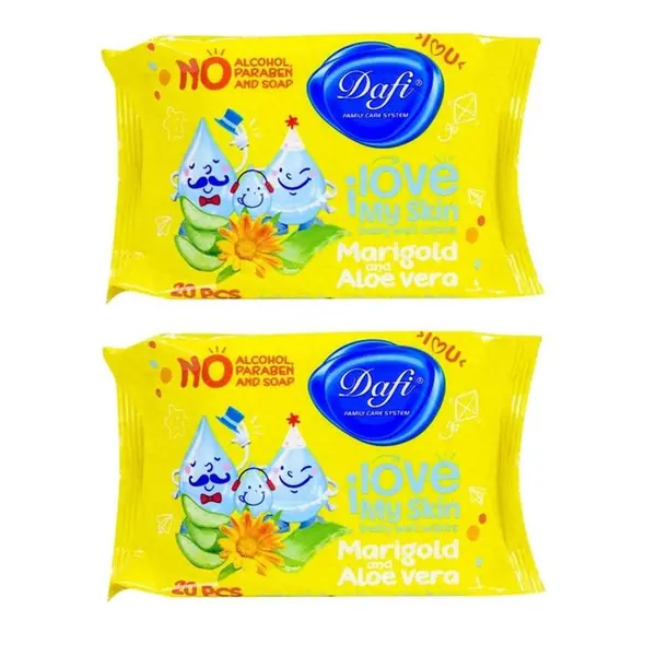 دستمال مرطوب کودک دافی مدل I Love My Skin مجموعه 2 عددی - 6