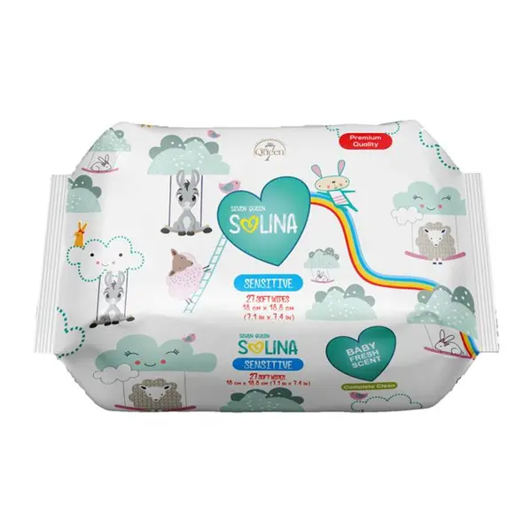 دستمال مرطوب کودک سون کوئین مدل Premium Quality بسته 27 عددی - 5