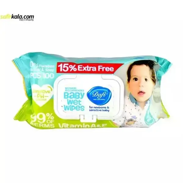 دستمال مرطوب کودک دافی مدل sb100 بسته 100 عددی - 3