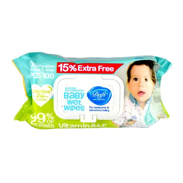 دستمال مرطوب کودک دافی مدل sb100 بسته 100 عددی - 2