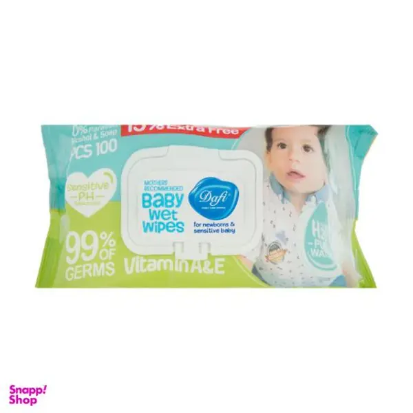 دستمال مرطوب کودک دافی مدل sb100 بسته 100 عددی - 5