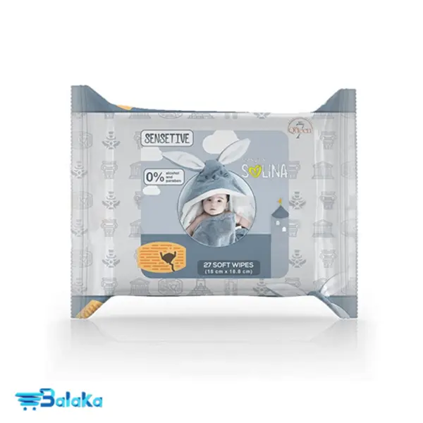 دستمال مرطوب کودک سون کوئین مدل Sensetive بسته 27 عددی
