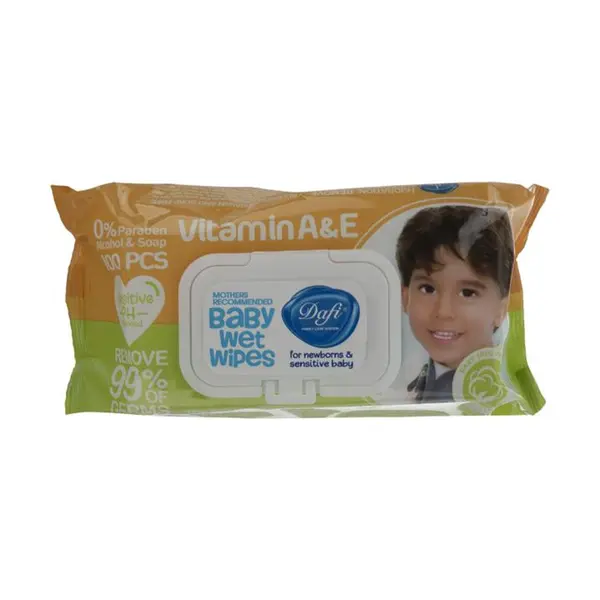 دستمال مرطوب کودک دافی مدل Sensitive بسته ۱۰۰ عددی - 2