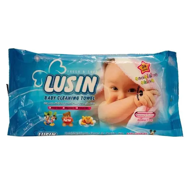 دستمال مرطوب کودک لوسین مدل Sensitive بسته 24 عددی - 6