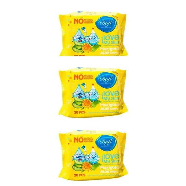 دستمال مرطوب کودک دافی مدل Sensitive بسته 20 عددی - 2