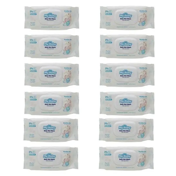دستمال مرطوب کودک مای بیبی مدل sensitive بسته 70  عددی - 4