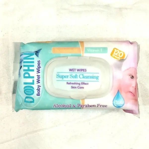 دستمال مرطوب کودک دلفین مدل super soft بسته 120 عددی - 4