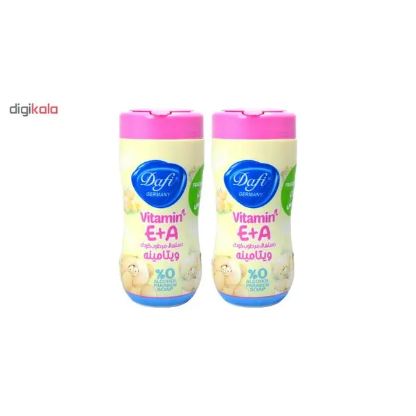 دستمال مرطوب کودک دافی مدل Vit4 مجموعه 2 عددی - 4